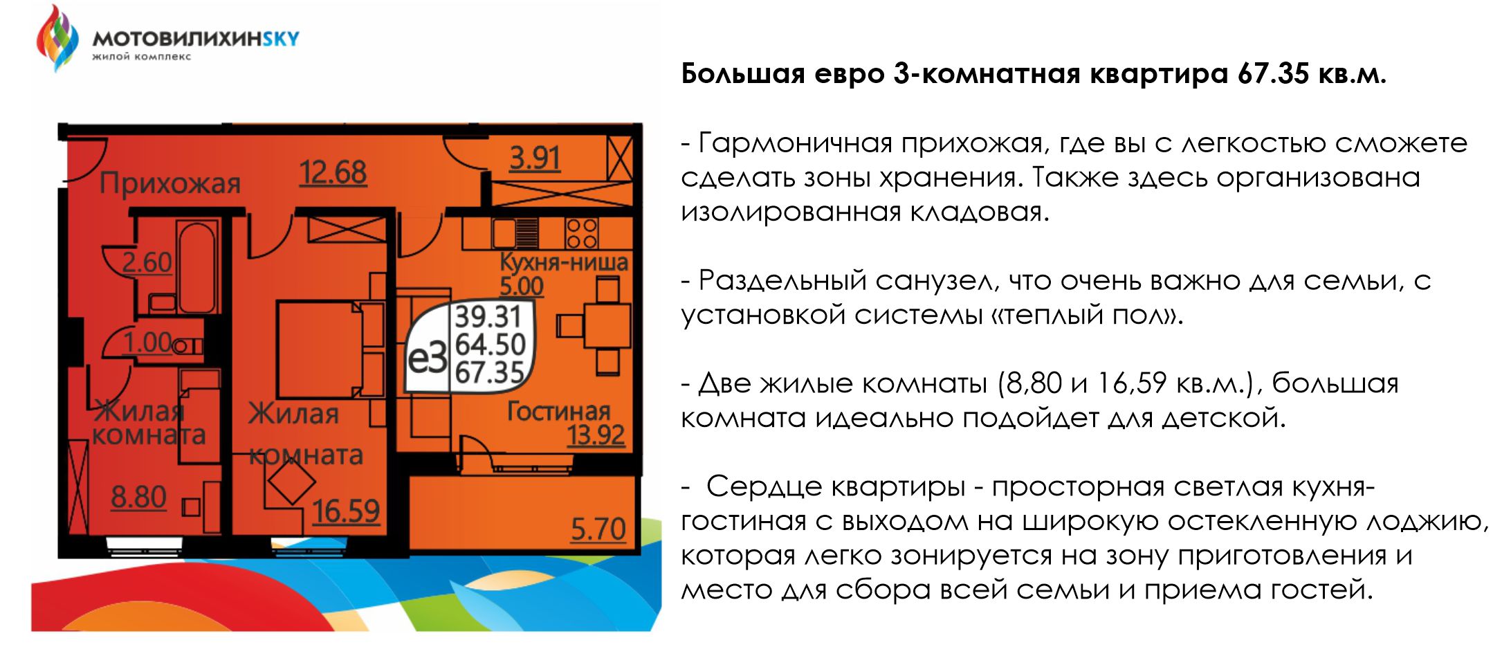 Просторная трешка для дружной семьи! | ГК СтройПанельКомплект